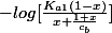 -log[\frac{K_{a1}(1-x)}{x+\frac{1+x}{c_b}}]
